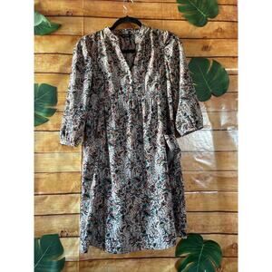 Mind Bridge Abstract Midi Dress With Pockets “FLAWED”